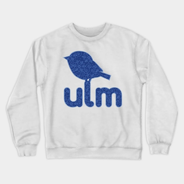 Ulmer Spatz Has The Blues Crewneck Sweatshirt by dave-ulmrolls